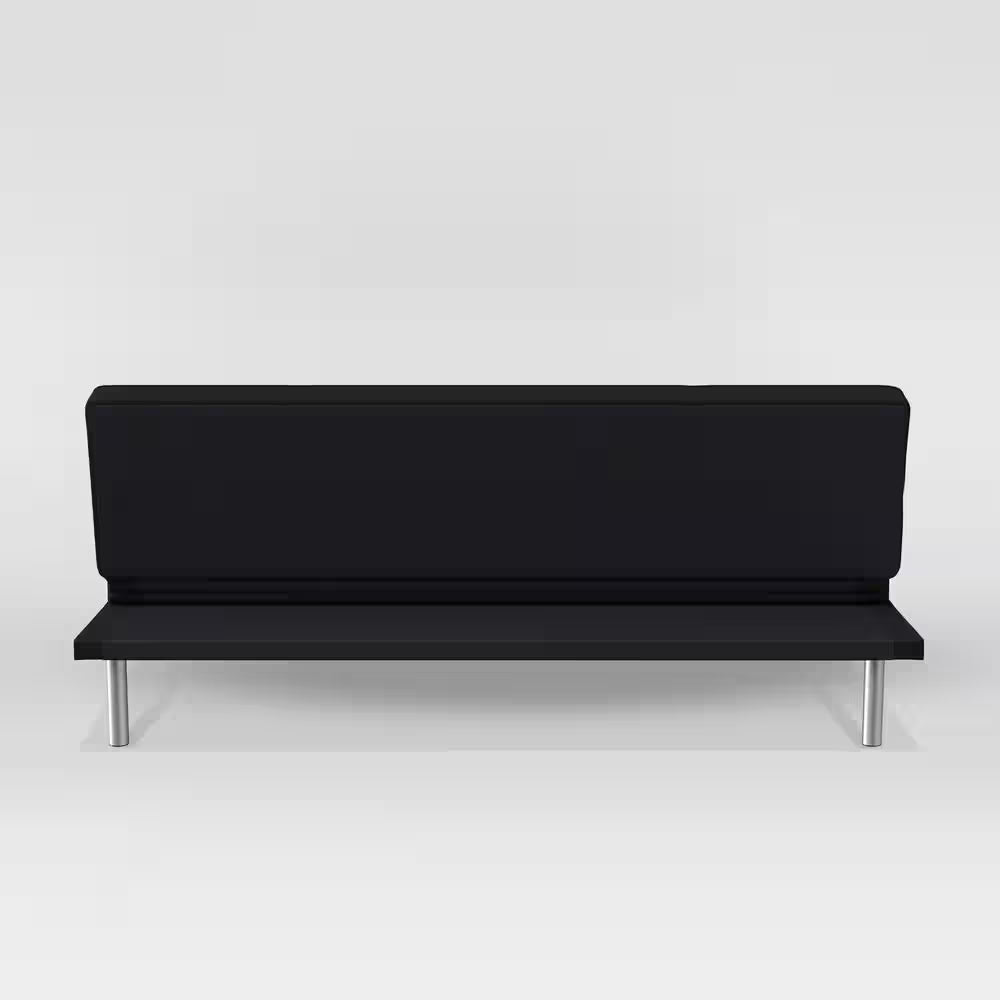 Calgiri 66 In. Armless 3-Seater Sofa in Black